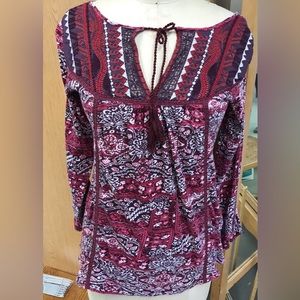 Lucky Brand Boho Peasant Top
